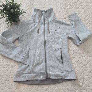 Avalanche Gray Full Zip Funnel Neck Jacket, Size Medium